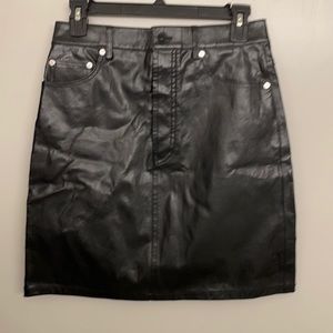 Helmut Lang Black NWT Leather Skirt 2 Damages